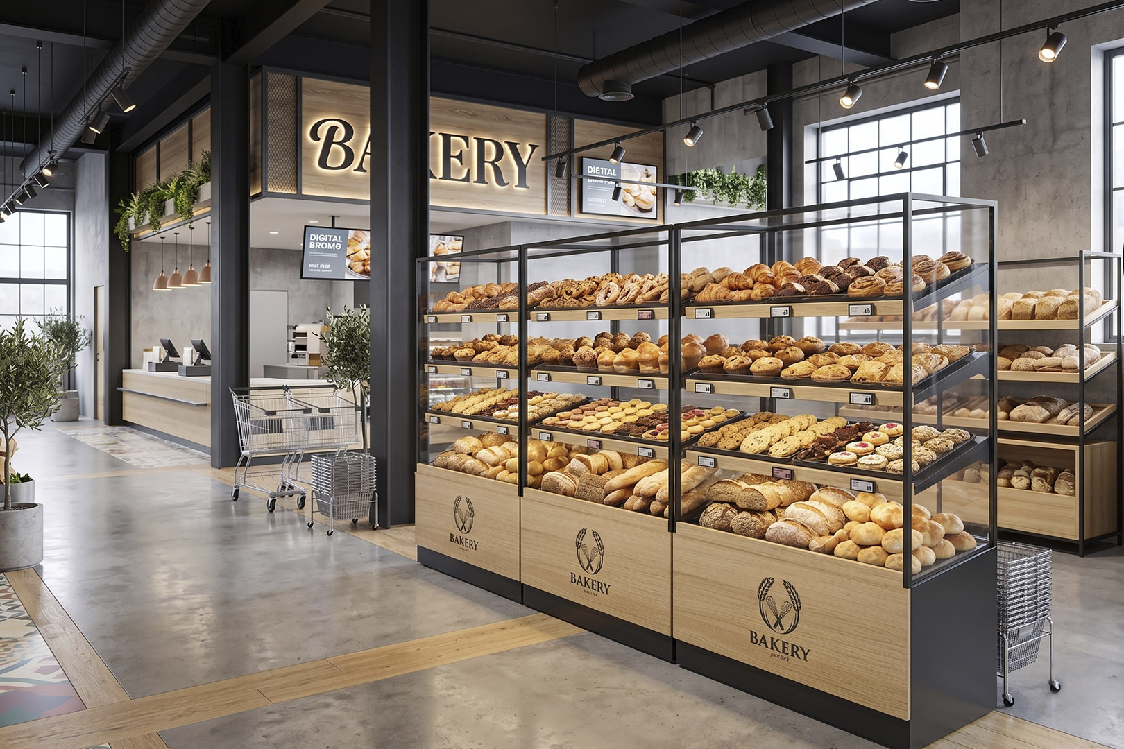 Пристінний стелаж bakery Пристенный стеллаж bakery