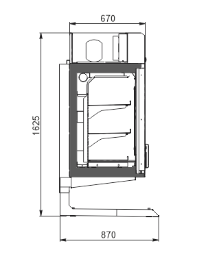 Витрины для замороженных продуктов Kansas 2 VАV 067 HLT D 236-D620/740A-210/250