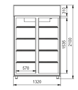 Холодильные шкафы Kansas VA1SG 075 HT SD 210-D1200A-132