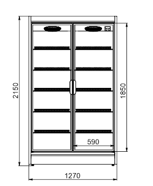 Холодильні шафи Kansas A1SG 075 HT 2HD 215-D1500A-127