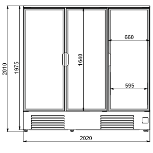 Холодильные шкафы Kansas A1SG 076 HT 3HD 200-D1650-200