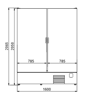 Refrigerated cabinets Kansas AZG 077 HT 2HD 210-D1600A-160