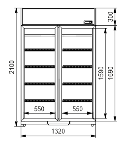 Холодильні шафи Kansas VА1SG 065/075/085 MT/HT 2HD 210-D1000/D1200/D1600A-132