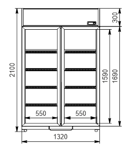 Холодильные шкафы Kansas VА1SG 075 HT 2HD 210-S1200A-1327