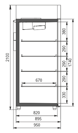 Refrigerated cabinets Kansas VАZG 089 LT 1HD 213-D700A-069