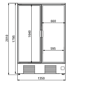 Холодильні шафи Kansas A1SG 076 LT 2HD 200-D1000-135