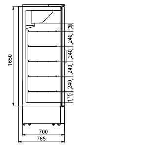 Холодильные шкафы Kansas A1SG 076 LT 3HD 200-D1650-200