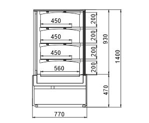 Refrigerated cabinets Kansas A4SG 077 HT 2HD 140-D760A