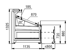 Холодильна вітрина Missouri VF AC 110 VF self 125-DBA (option)