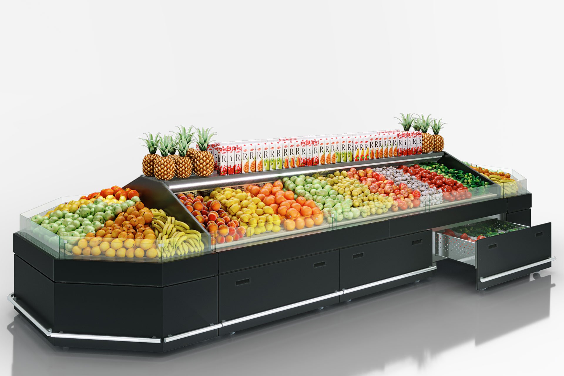 Специализированные витрины для продажи овощей и фруктов Missouri VF MC 110 VF self 110-DBM