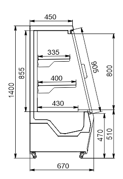 Промоційні вітрини Indiana eco promo ASV 067 МТ D 140-DLA Промоційні вітрини Indiana eco promo ASV 067 МТ D 140-DLA