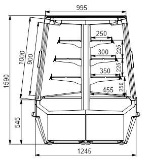 Промоціональна вітрина Indiana vision AI 125 MT D 160-DLA Промоціональна вітрина Indiana vision AI 125 MT D 160-DLA