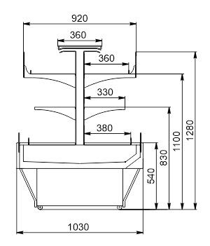 Präsentationsvitrinen Virginia AC 103 deli self 128-DLA