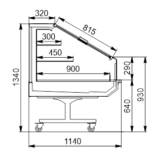 Промоціональна вітрина Virginia AI 114 deli self 134-DLA (option 2) Промоціональна вітрина Virginia AI 114 deli self 134-DLA (option)