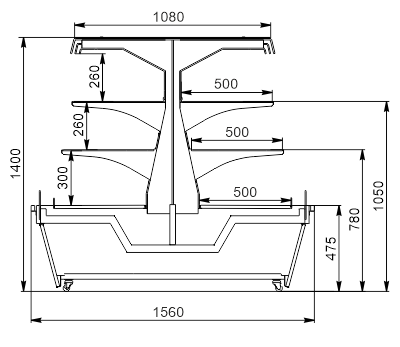 Промоциональные витрины Virginia AI 156 deli self 140-DLA