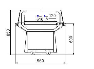 Промоційна вітрина Virginia AK 100 deli self 083-DLA