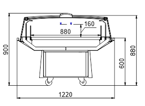 Промоціональна вітрина Virginia AK 115 deli self 084-DLA (option) Промоціональна вітрина Virginia AK 115 deli self 084-DLA (option)