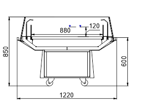 Промоційна вітрина Virginia AK 115 deli self 084-DLA