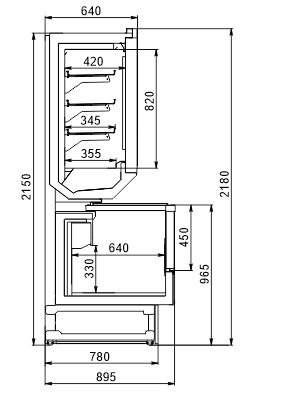 Витрины для замороженных продуктов Alaska combi 2 FG AHV 090 LT D/C 218-D-SLA Витрины для замороженных продуктов Alaska combi 2 FG AHV 090 LT D/C 218-D-SLA