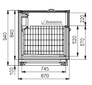 Vitrinen für Gefriergüter Alaska 2 AH 087 LT С 094-SLA Vitrinen für Gefriergüter Alaska 2 AH 087 LT С 094-SLA