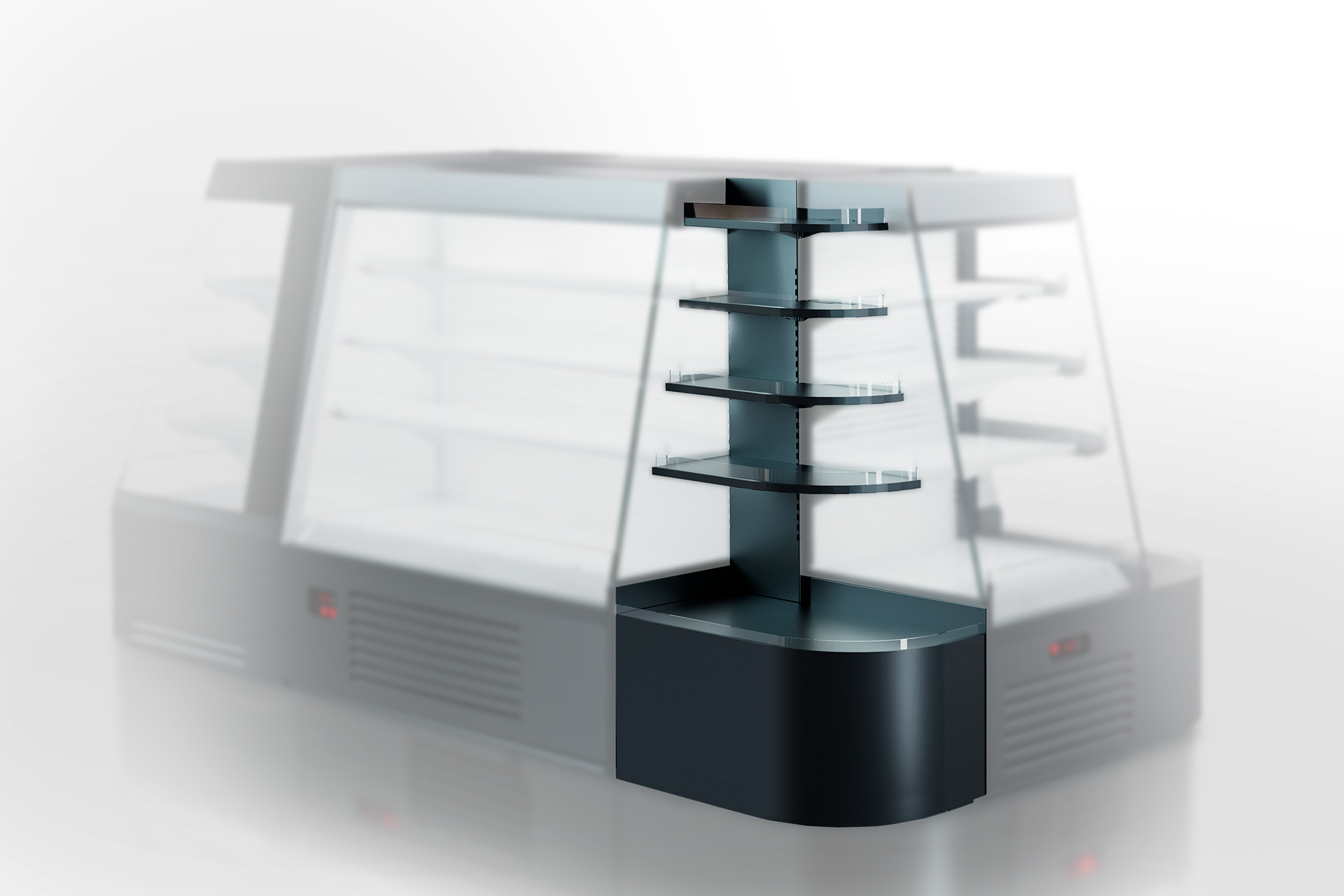 Напіввертикальна вітрина Indiana eco cube NSV 070 O 140-ES-90