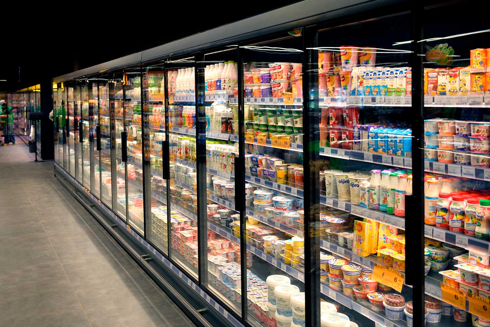 Холодильные пристенные витрины Indiana MV 080 MT D M, супермаркет "Пчелка-маркет"