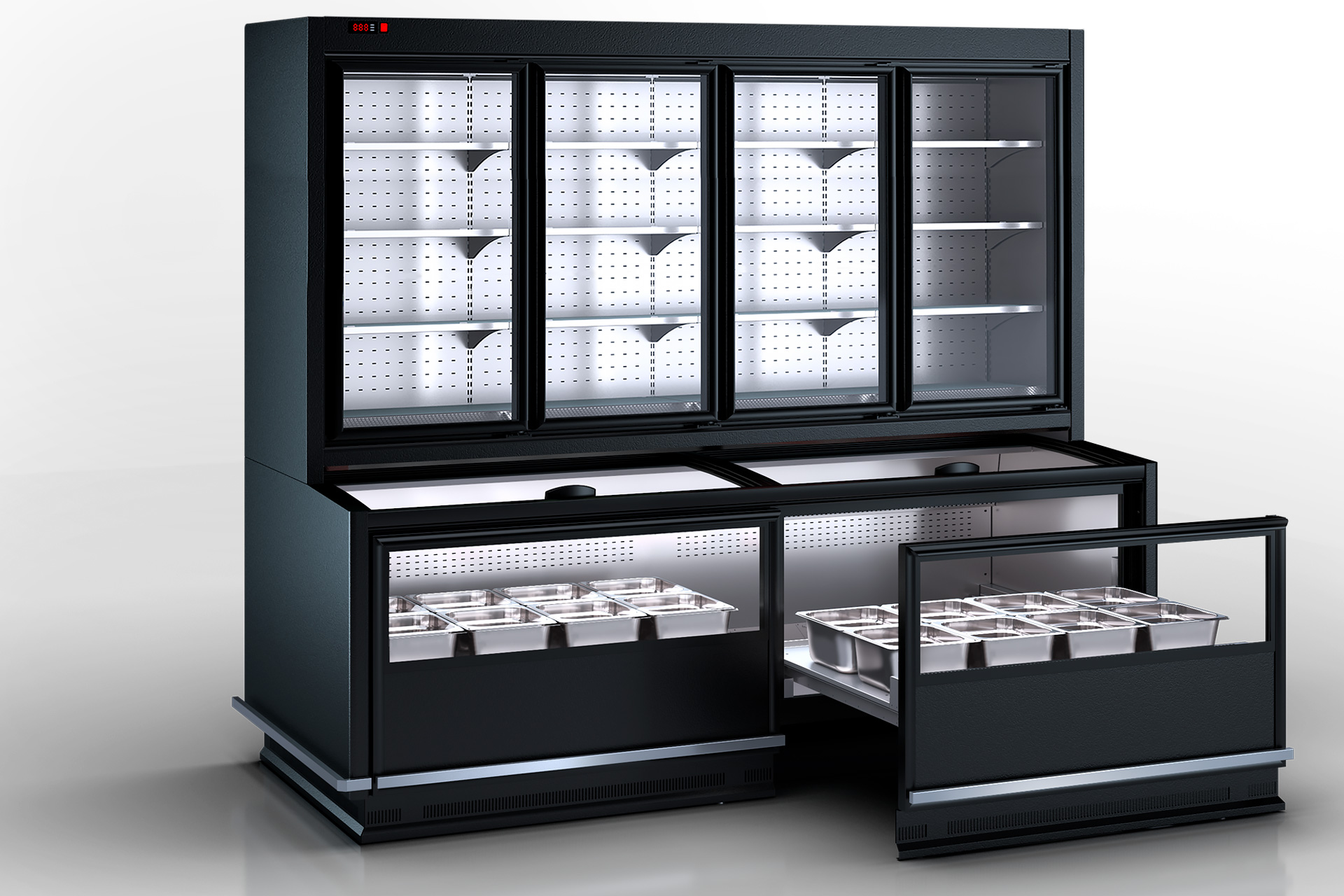 Комбинированные холодильные витрины Alaska combi MHV 110 MT D/C 220-DLM