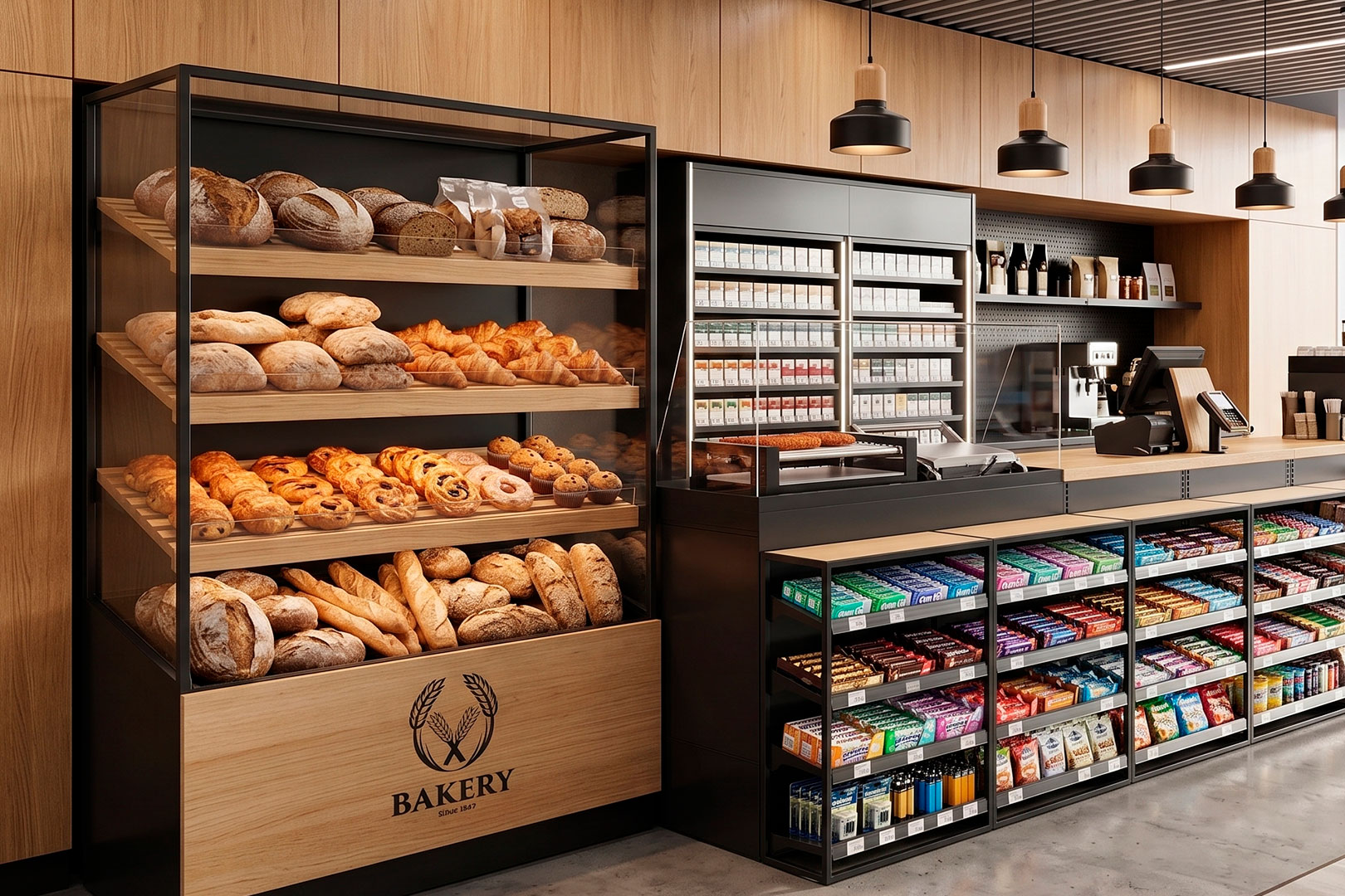 Пристінний стелаж bakery Пристінний стелаж bakery