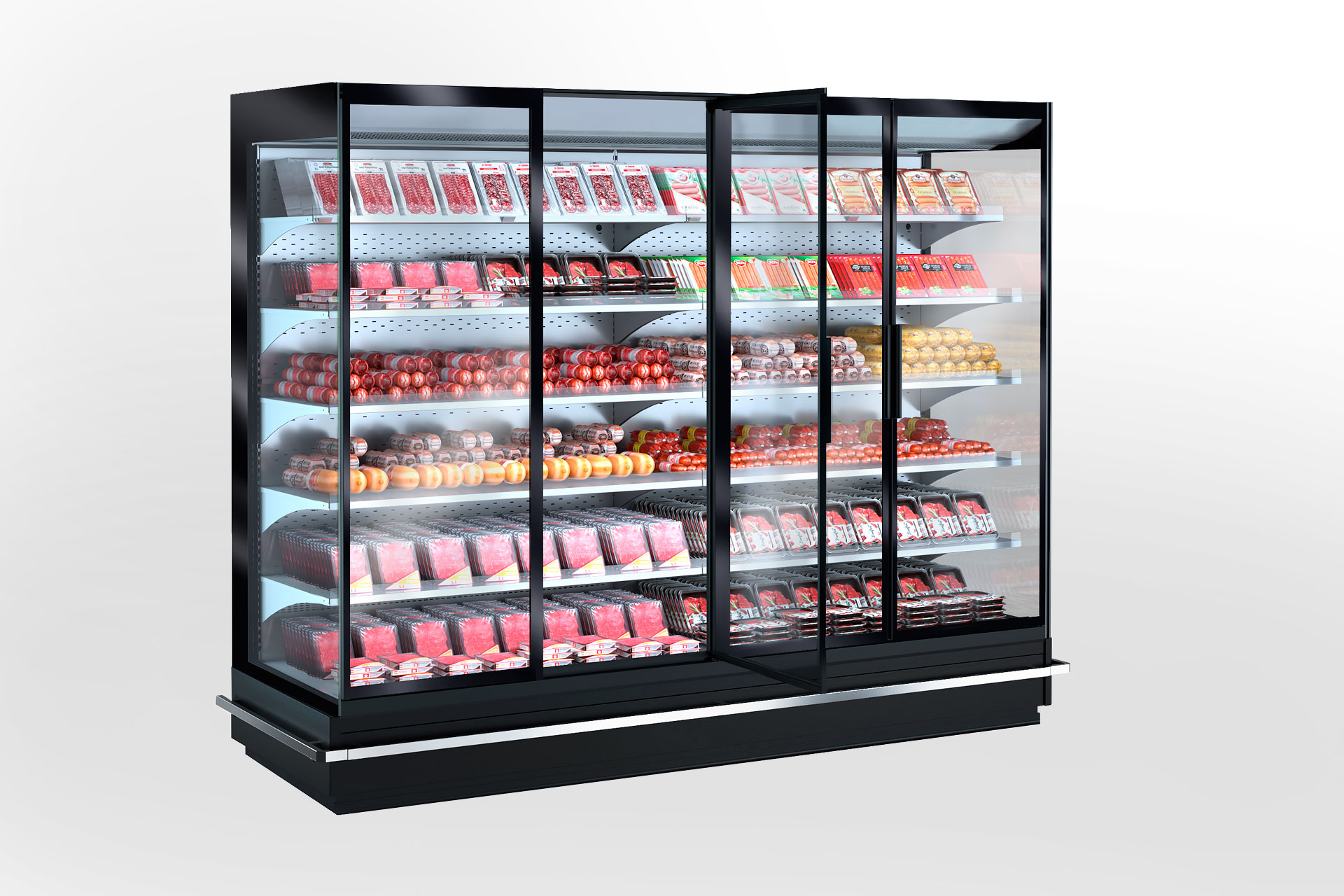 Refrigerated multideck cabinets Indiana 4 MV 105 MT D 205-DLM (Venezia Sky doors)