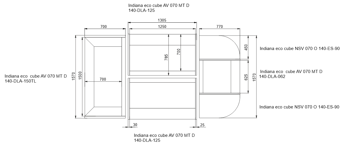 Indiana eco cube ASV 070 MT D A Indiana eco cube ASV 070 MT D A