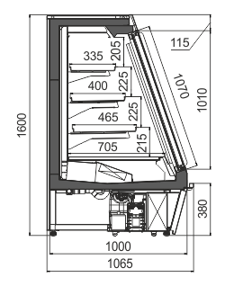 Semi-vertical cabinets Indiana eco ASV 100 LT D 160-DLA