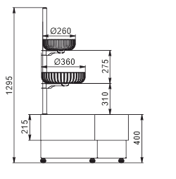 Полувертикальная витрина Indiana eco NSV 070 O 130-ES-90 - левый угловой элемент
