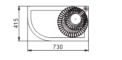 Полувертикальная витрина Indiana eco NSV 070 O 130-ES-90 - правый угловой элемент