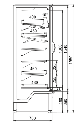 Refrigerated multideck cabinets Indiana medium AV 070 MT D 195 DLA