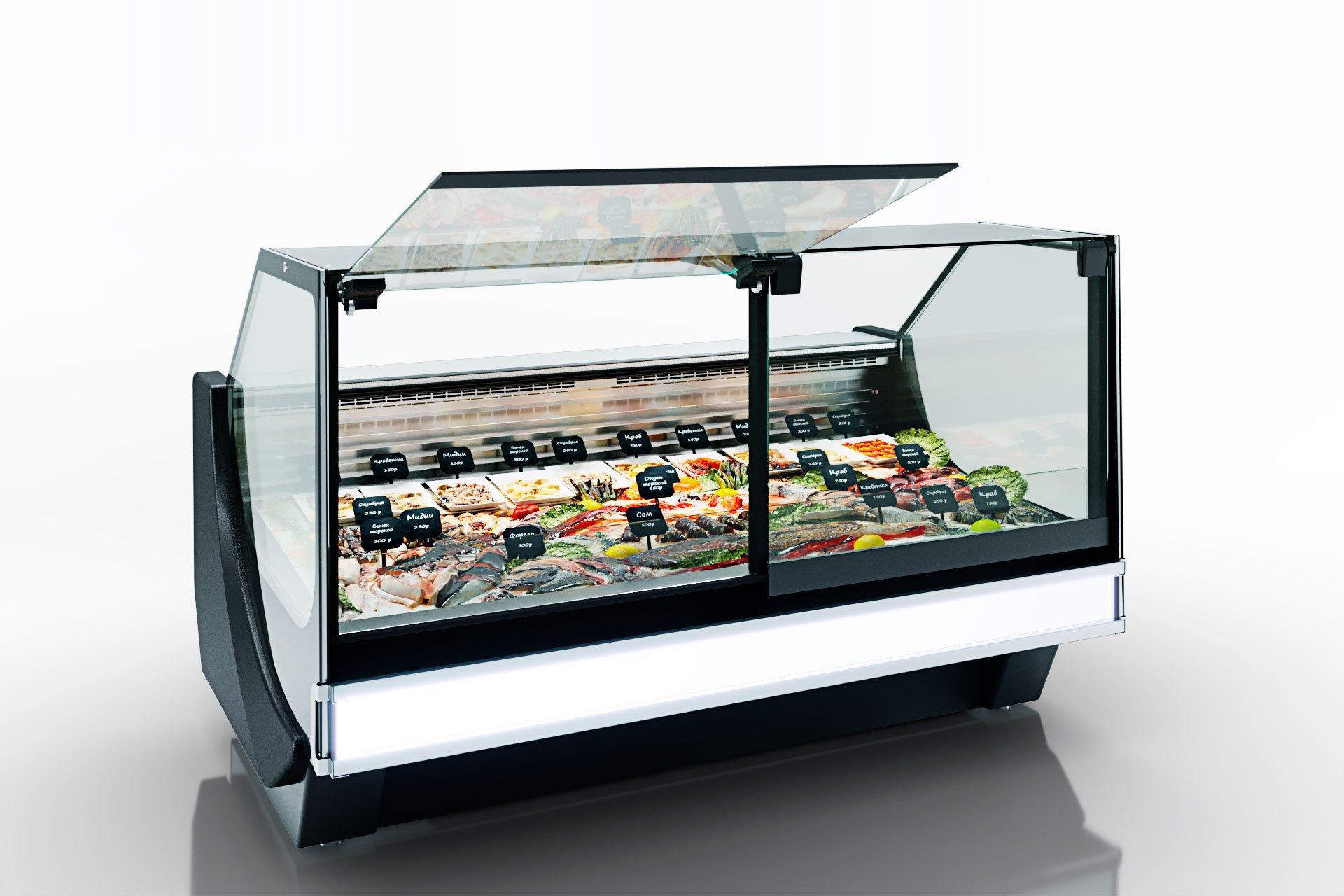 Refrigerated counters Missouri cold diamond MC 115 fish PS 121-SPLM/SPLA