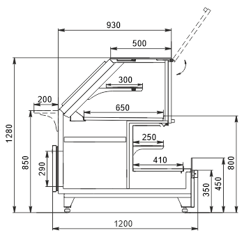 Холодильна вітрина Missouri MC 120 combi PSPD / self 130-DBM