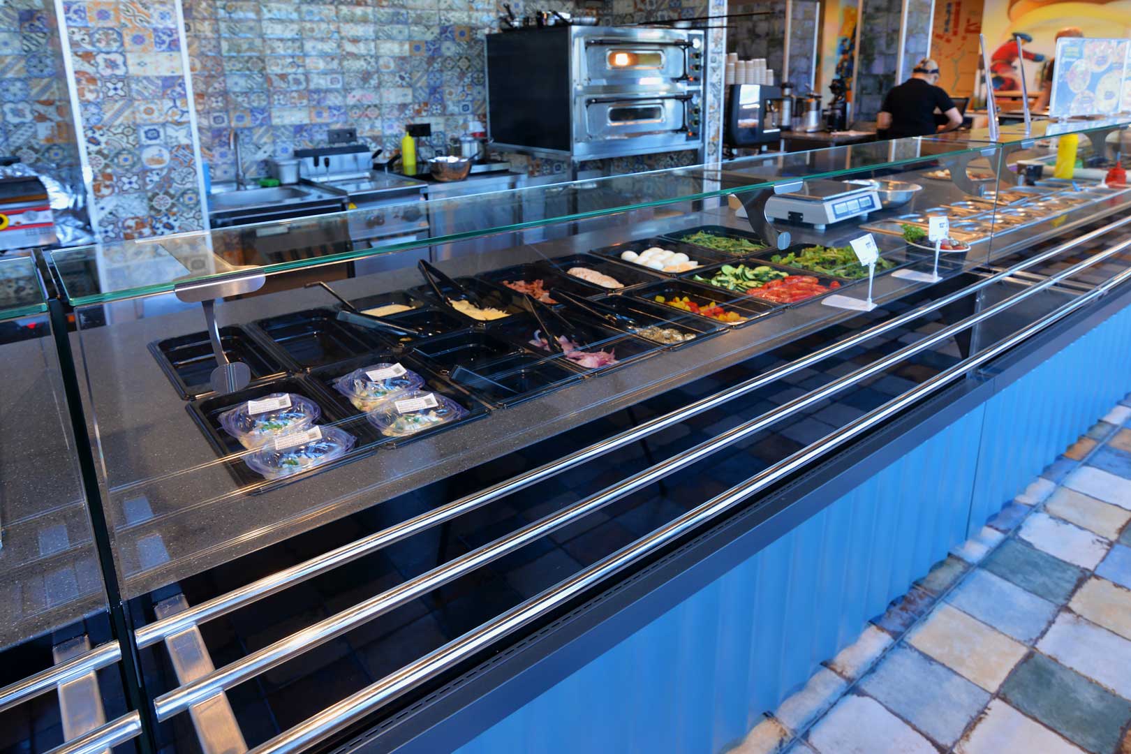 Специализированная витрина для продажи салатов Мissouri МC 100 salads L 130-DBМ-187, супермаркет "Эпицентр" Полтава