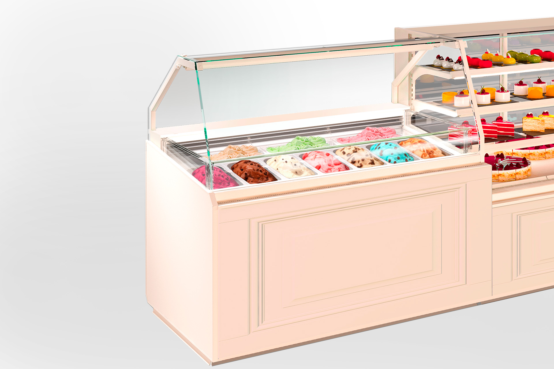 Специализированная витрина для продажи мягкого мороженого Missouri AK 084 ice cream OS 120-DLA