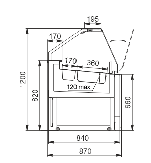 Спеціалізована вітрина для продажу м'якого морозива Missouri AK 084 ice cream OS 120-DLA Спеціалізована вітрина для продажу м'якого морозива Missouri AK 084 ice cream OS 120-DLA