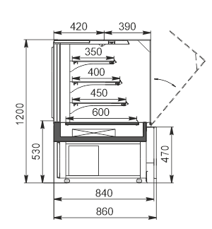 Кондитерська вітрина Missouri AC 084 patisserie OS 120-DLA