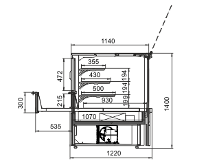Kühlvitrinen Missouri AC 120 patisserie PS 140-DLA