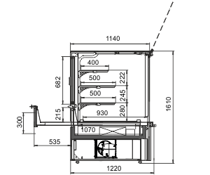 Kühlvitrinen Missouri AC 120 patisserie PS 160-DLA