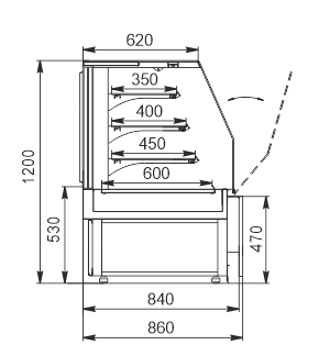 Kühlvitrinen Missouri AK 084 patisserie OS 120-DLA