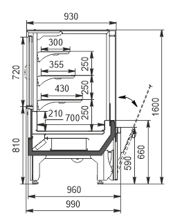 Kühlvitrinen Missouri MC 100 patisserie OS 160-DLM/DLA