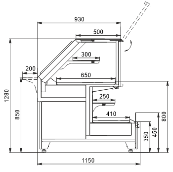 Холодильная витрина Missouri MC 120 combi PSPD/self 130-DLA