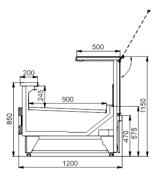 Холодильная витрина Missouri MC 120 deli PS 115-DBA Холодильная витрина Missouri MC 120 deli PS 115-DBA