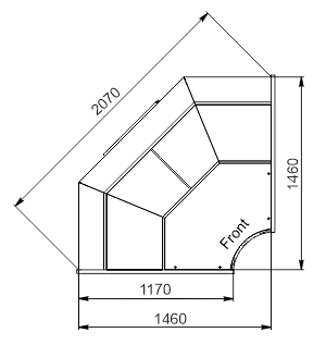 Кутовий елемент Missouri MC 120 deli PS 130-DBM-IR90