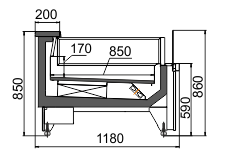 Kühlvitrinen Missouri MC 120 LT self 086-DLM