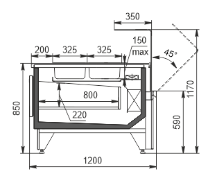 Kühlvitrinen Missouri MC 120 salads OS 120-DBM