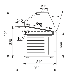 Теплова вітрина Missouri NC 084 heat OS 120 (option)